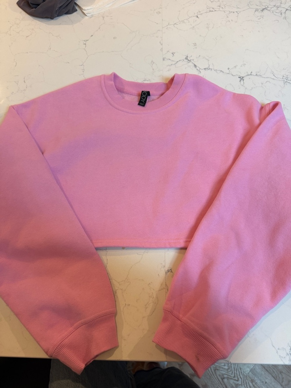 Cotton On BODY Cropped Pink Crewneck Sweatshirt